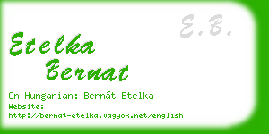 etelka bernat business card