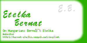 etelka bernat business card